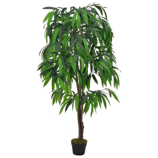 Sztuczne drzewko mango z doniczką VIDAXL, zielone, 140 cm vidaXL