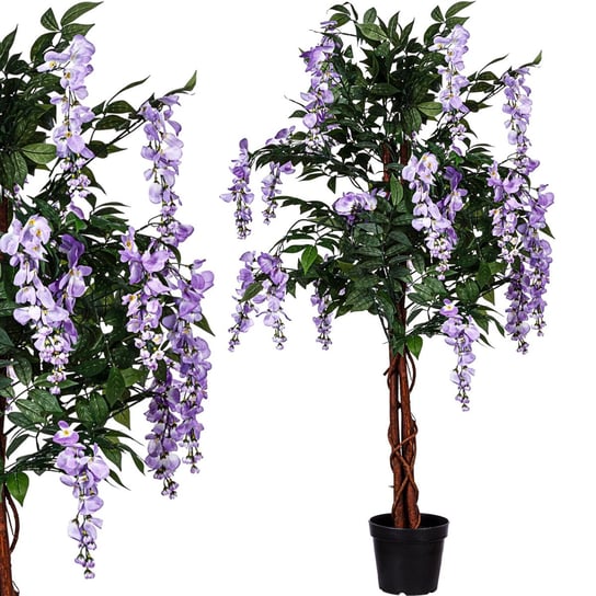 Sztuczne Drzewo Glicynia Fioletowa 120 Cm Kwiat PLANTASIA