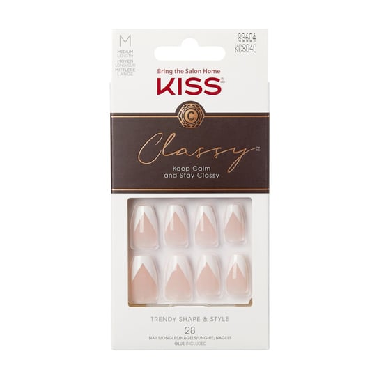 Sztuczne paznokcie tipsy Classy Nails French M KCSO4C KISS 1szt. KISS
