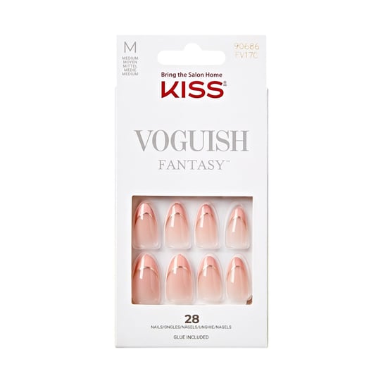 Sztuczne paznokcie tipsy Voguish Fantasy French M FV17H1 KISS 1szt. KISS