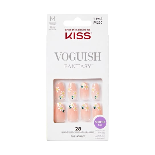Sztuczne paznokcie tipsy Voguish Fantasy Kwiatki M FV23C KISS 1szt. KISS