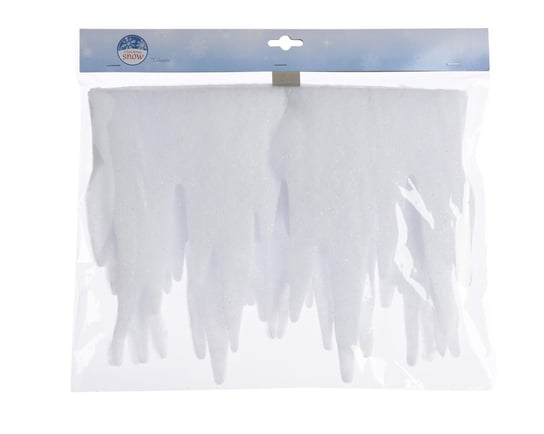 Sztuczne sople dekoracja imitująca lód brokatowa Kaemingk