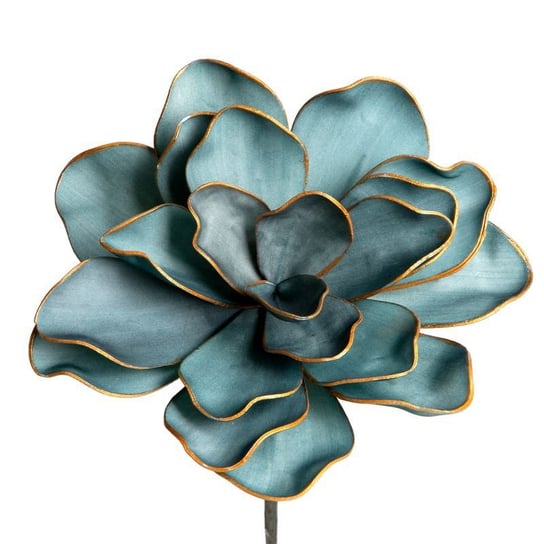 Sztuczny Kwiat Dekoracyjny Flore Turkusowy + Złoty X6 Eurofirany