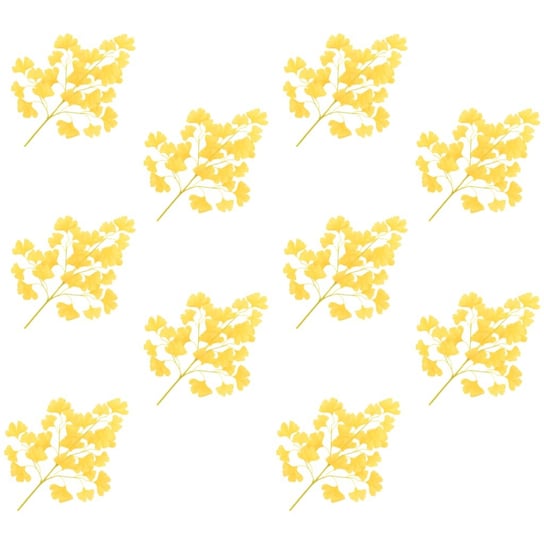 Sztuczny miłorząb VIDAXL, żółty, 65 cm, 10 szt. vidaXL
