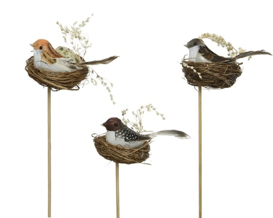 Sztuczny ptak ozdoba na piku naturalna dekoracja Kaemingk