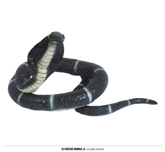 Sztuczny Wąż Lateksowy Kobra Czarna Halloween ABC