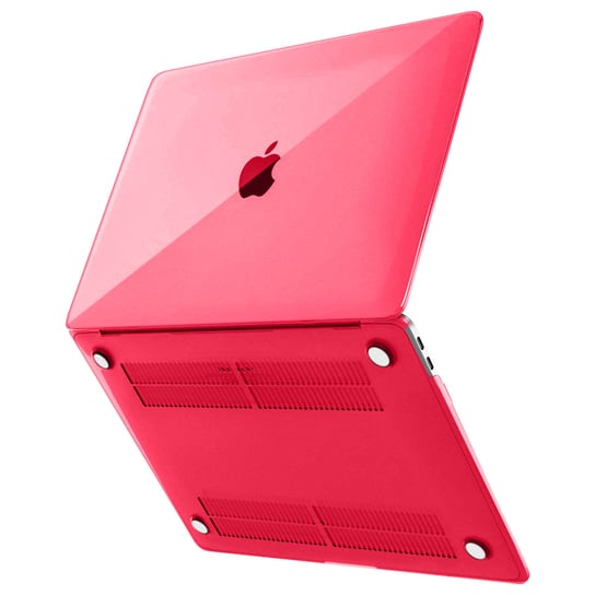 Sztywna, integralna obudowa ochronna, przezroczysta konstrukcja — czerwona str. MacBook Air 13 2020 / 2019 / 2018 Avizar