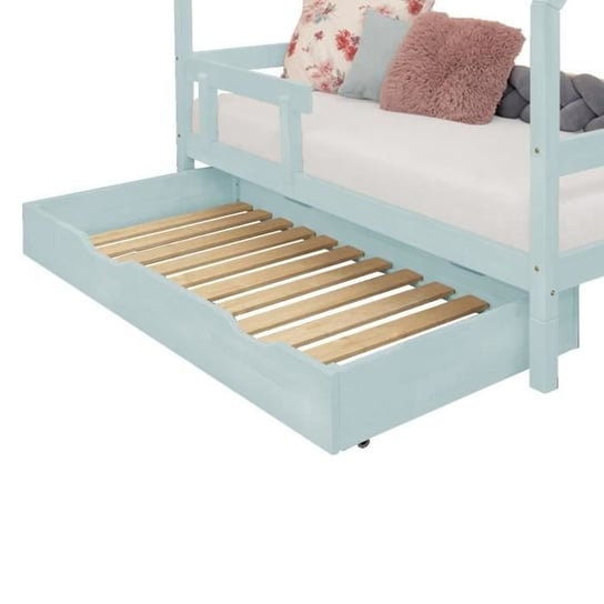 Szuflada łóżka 120 x 160 z podstawą łóżka BUDDY - jasnoniebieska Youdoit