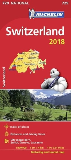 Szwajcaria. Mapa samochodowa 1:400 000 Opracowanie zbiorowe