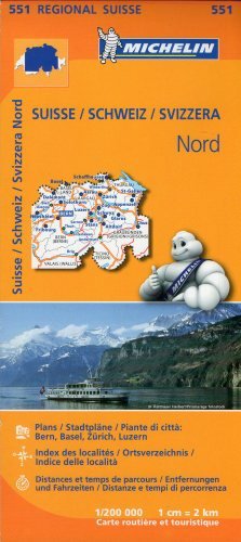 Szwajcaria Północna. Mapa 1:200 000 Michelin Travel Publications