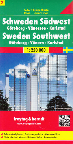 Szwecja. Część południowo-zachodnia, Göteborg-Vänersee-Karlstad. Mapa 1:250 000 Opracowanie zbiorowe