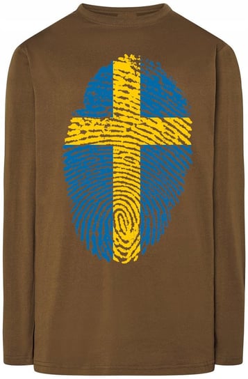 Szwecja Flaga Odcisk Bluza Longsleeve Rozm.L Inna marka