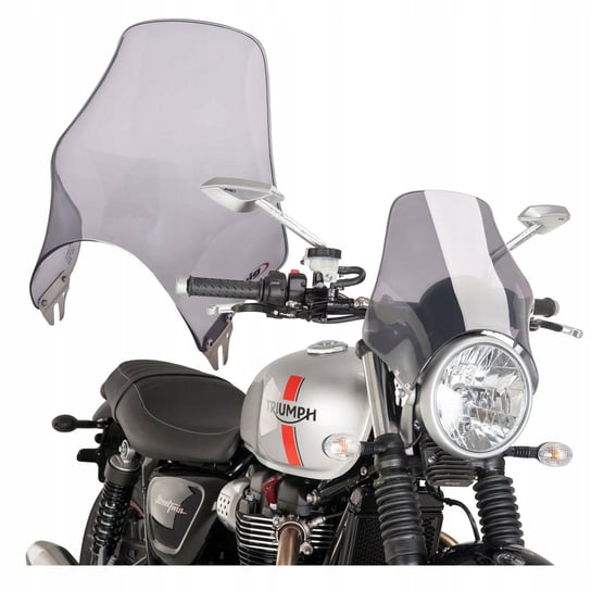 Szyba owiewka motocyklowa do nakedów z okrągłą lampą przyciemniona PUIG HLO