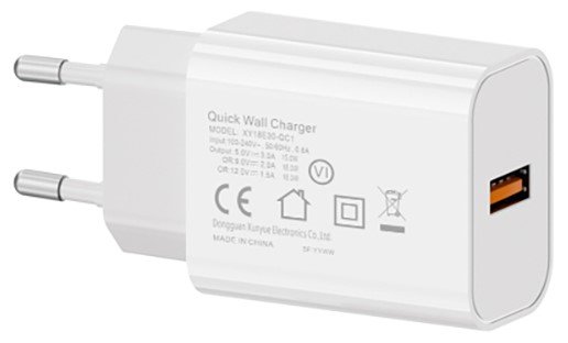 Szybka ładowarka sieciowa QC3.0 18W USB do Samsung  i urządzenia USB biała Inna marka