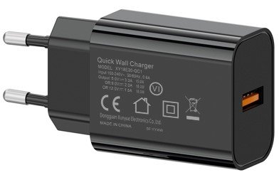 Szybka ładowarka sieciowa QC3.0 18W USB do Samsung  i urządzenia USB czarna Inna marka