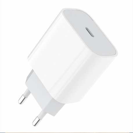 Szybka ładowarka sieciowa USB-C 20W iPhone iPad Biała EtuiStudio