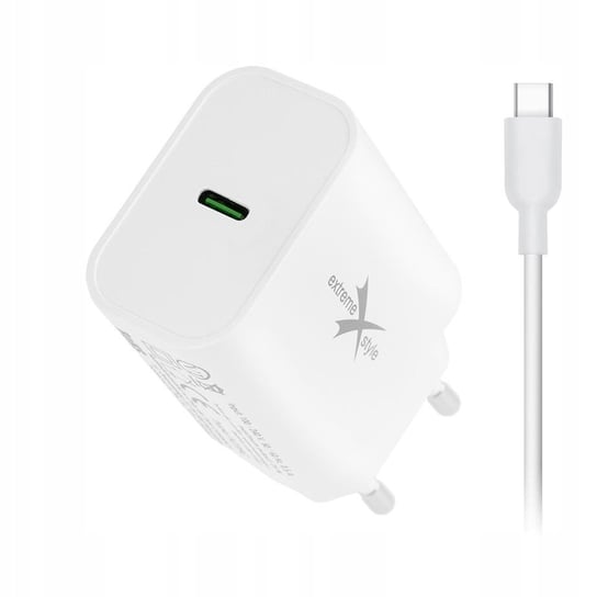 SZYBKA ŁADOWARKA SIECIOWA USB TYP C 35W + KABEL USB TYP C ExtremeStyle