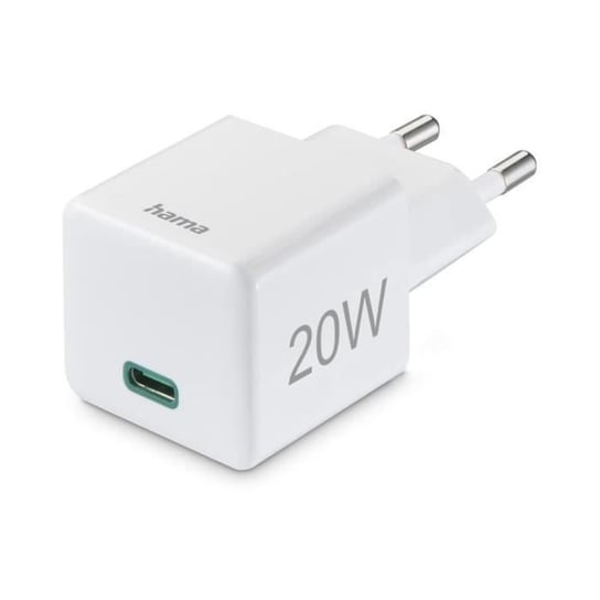 Szybka ładowarka, USB-C, PD/Qualcomm®, mini ładowarka, 20 W, biała Hama