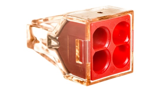 Szybkozłączka 4x 1,5-4mm2 przeźroczysta czerwona 773-604 /100szt./ Wago