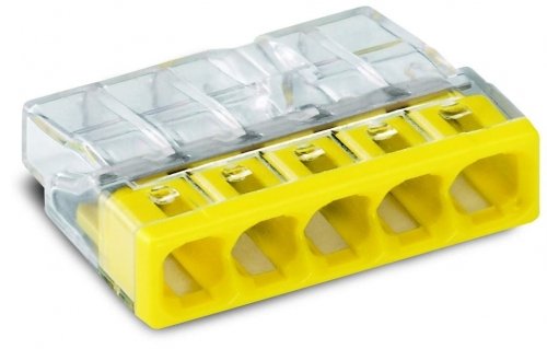 SZYBKOZŁĄCZKA WAGO 2273-205 5X0,5-2,5 MM2 ŻÓŁTA 5 SZTUK Wago