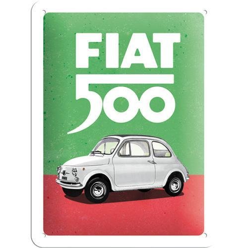 Szyld 15x20 cm Fiat 500 Ital Nostalgic-Art Merchandising