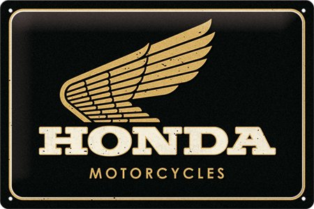 Szyld 20X30cm Honda Logo Gold Nostalgic-Art Merchandising