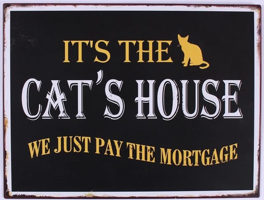 Szyld metalowy Cat's House MIA home