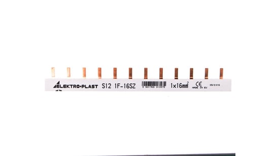 Szyna prądowa typu PIN 1P 16mm2 100A 12 pinów IZS16/1F/12 45.236 Elektro-Plast Opatówek