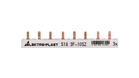 Szyna prądowa typu PIN 3P 10mm2 63A 18 pinów IZS10/3F/18 45.228 Elektro-Plast Opatówek