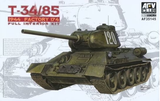 T-34/85 Model 1944/1945 Factory No.174 w/ Interior 1:35 AFV Club 35145 Inna marka