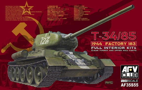 T-34/85 Model 1944 Factory No 183 1:35 Afv Club 35S55 Inna marka