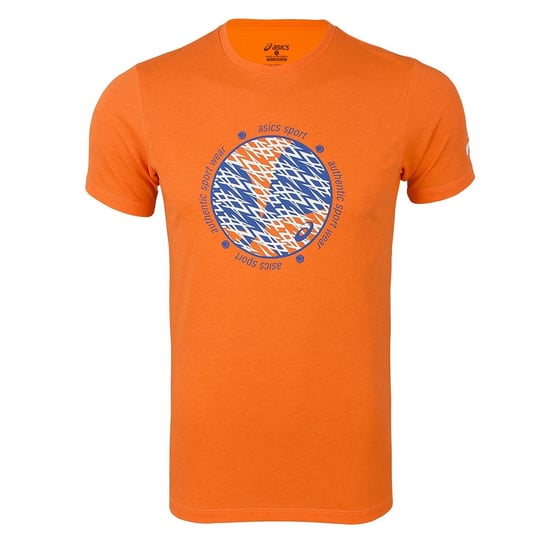 T-Shirt Asics Koszulka Sportowa Męska Pomarańczowa Lekka Wygodna Z Krótkim Rękawem  S Asics