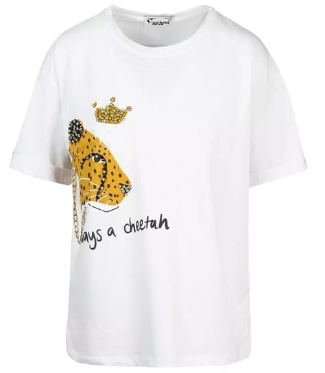 T-shirt bluzka koszulka pantera kryształki-S Agrafka