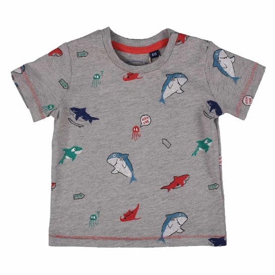 T-shirt chłopięcy, szary, rybki, Tom Tailor Tom Tailor