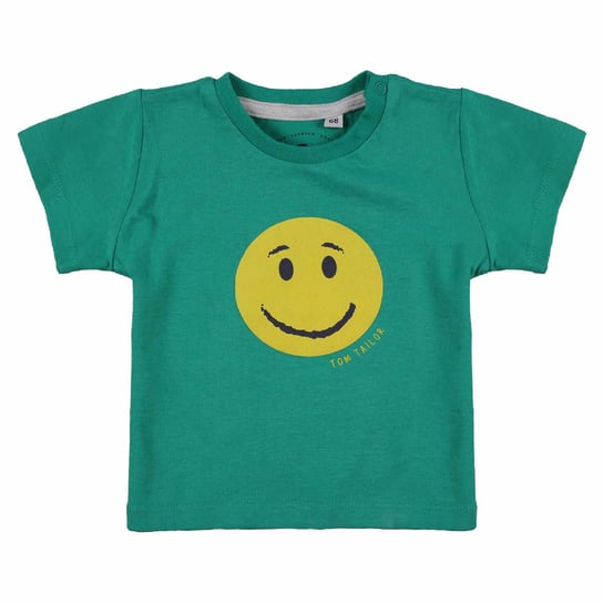 T-shirt chłopięcy, zielony, buźka, Tom Tailor Tom Tailor