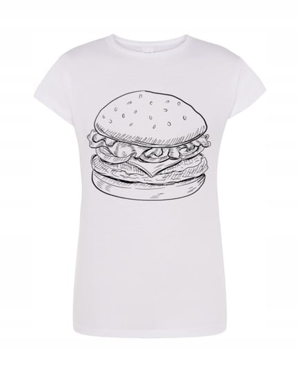 T-Shirt damski fajny duży nadruk Burger r.XL Inna marka