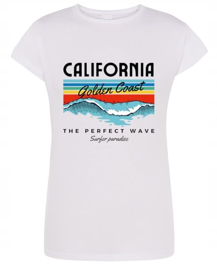 T-Shirt damski kolorowy nadruk California r.XXL Inna marka