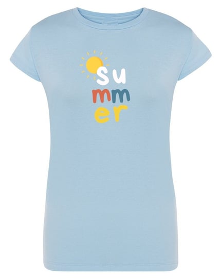 T-Shirt damski kolorowy nadruk SUMMER r.S Inna marka