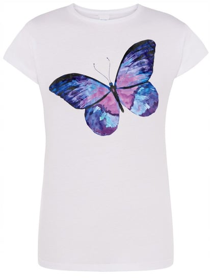 T-Shirt damski modny nadruk kolorowy motyl R.M Inna marka