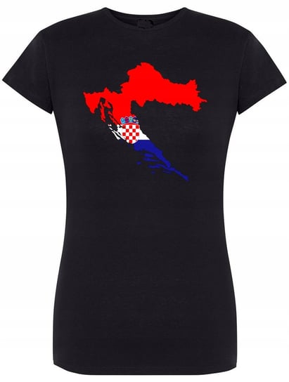 T-Shirt damski nadruk Chorwacja Flaga Państwa L Inna marka