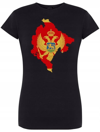 T-Shirt damski nadruk Czarnogóra Flaga r.S Inna marka
