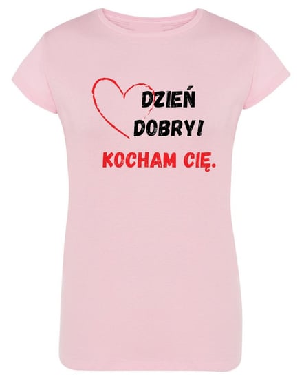 T-Shirt damski nadruk Dzień Dobry KOCHAM CIĘ r.S Inna marka