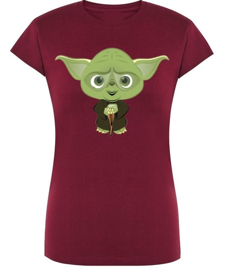 T-Shirt damski nadruk fun art zielony YODA r.M Inna marka