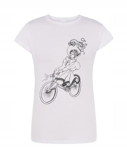 T-Shirt damski nadruk Kobieta na rowerze r.XL Inna marka