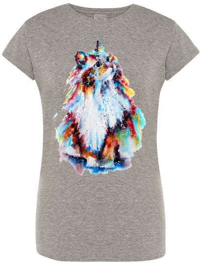 T-Shirt damski nadruk Kolorowy Kot Rozm.L Inna marka