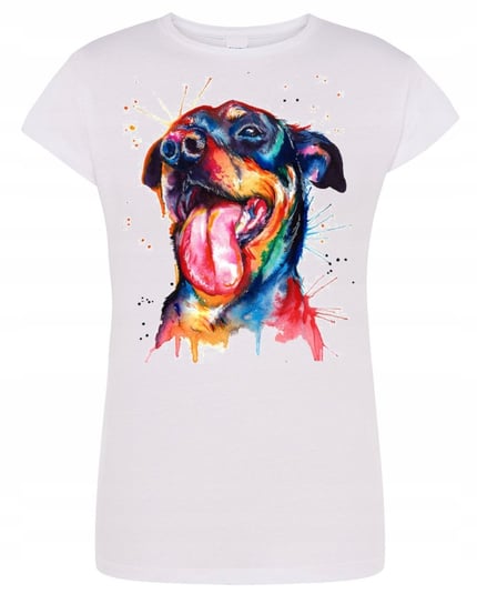 T-Shirt damski nadruk kolorowy ROTTWEILER r.M Inna marka
