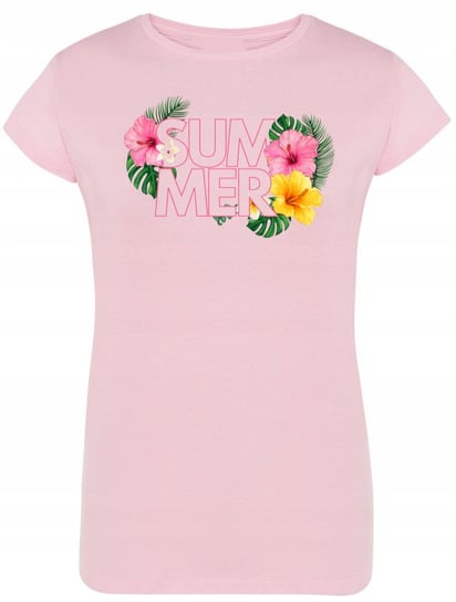 T-Shirt damski nadruk kwiaty SUMMER r.M Inna marka