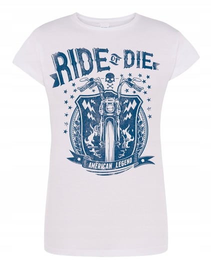 T-Shirt damski nadruk MOTOCYKL Ride or Die r. L Inna marka