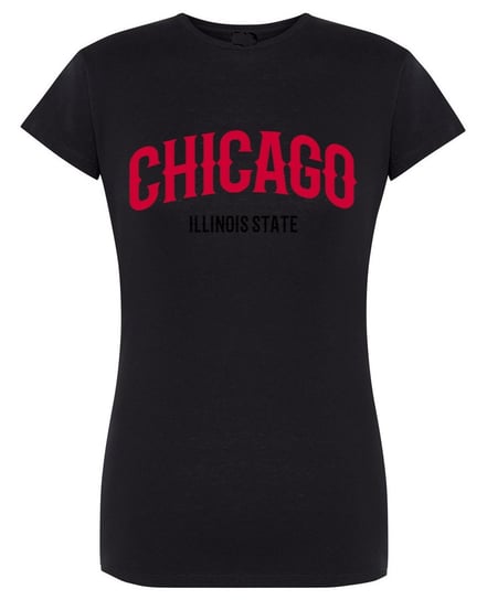 T-Shirt damski nadruk napis CHICAGO r.S Inna marka