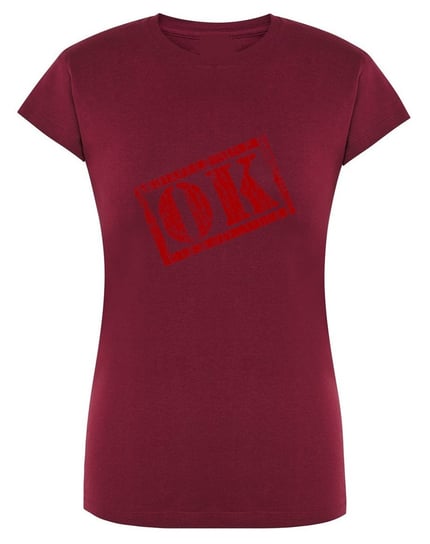 T-Shirt damski nadruk napis OK Rozm.S Inna marka